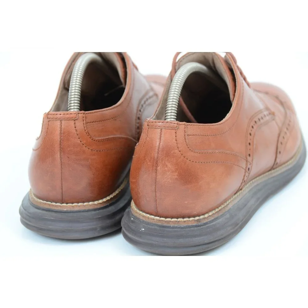Cole Haan Mens 10.5 Original Grand Wingtip Oxford Woodbury Java Preppy Old Money